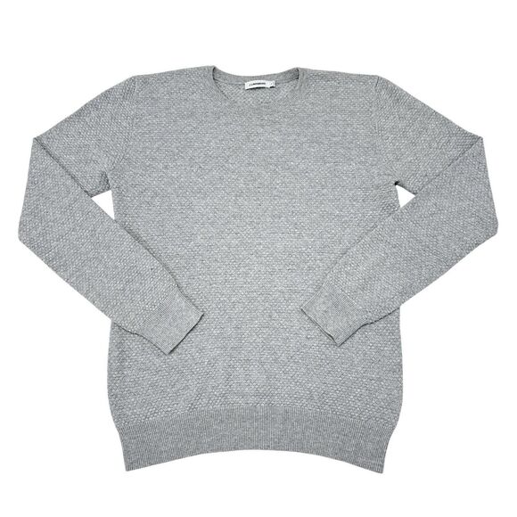 J Lindeberg Sweater Mens Small Gray Dexter Circle Structure Jumper Knit Gray